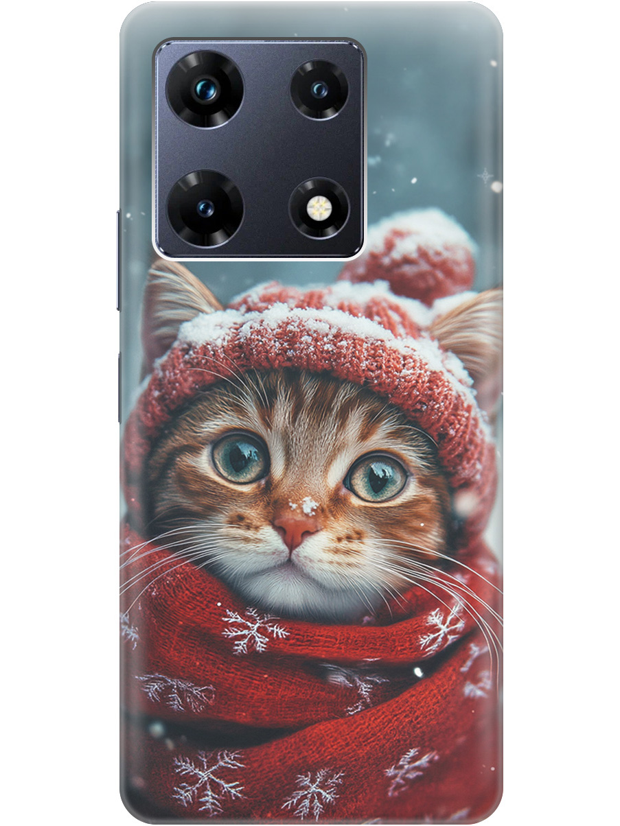 

Силиконовый чехол на Infinix Note 30 Pro с принтом "Котик и снегопад", Прозрачный;белый;желтый;красный;синий, 773942812