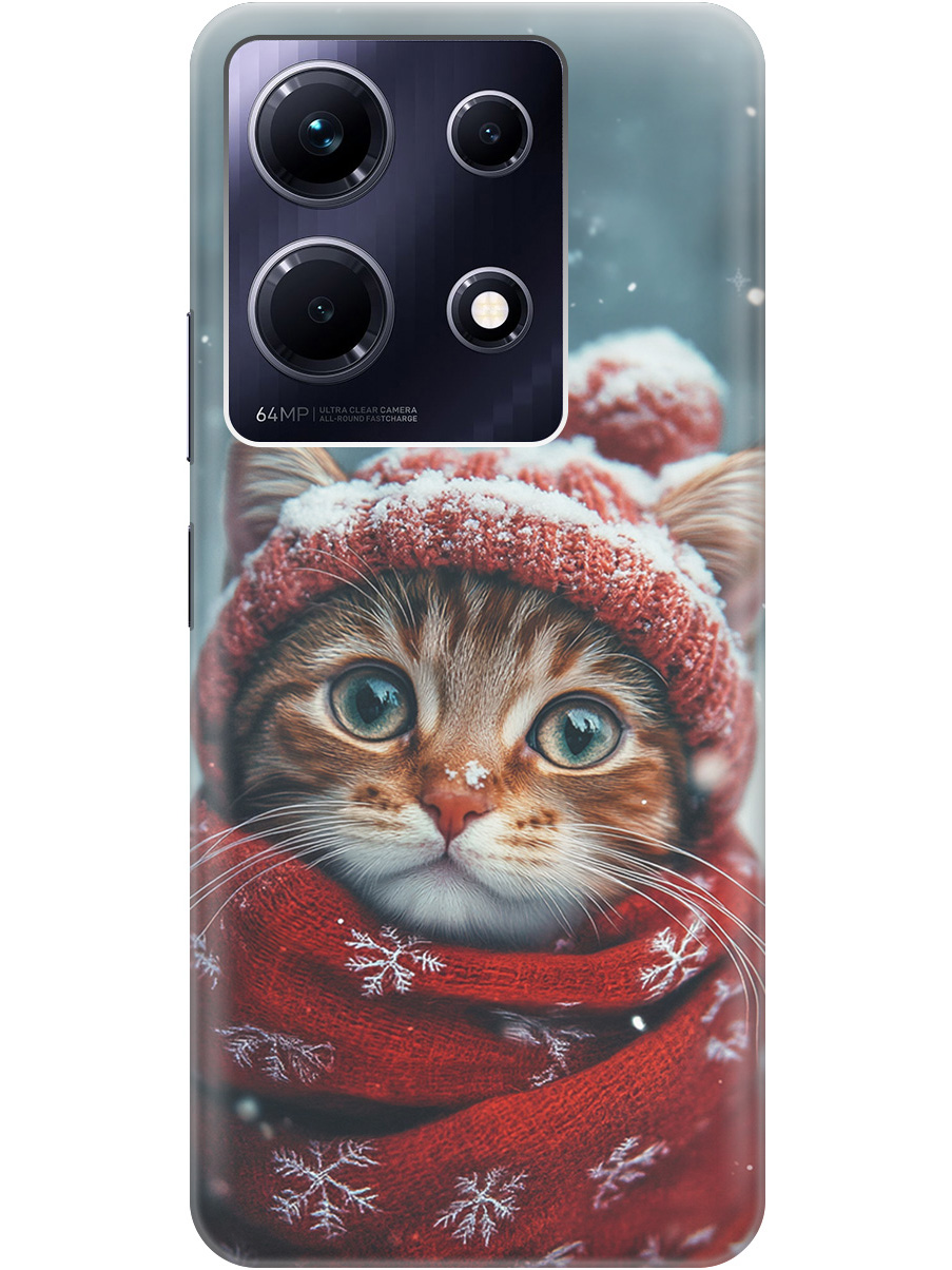 

Силиконовый чехол на Infinix Note 30 с принтом "Котик и снегопад", Прозрачный;белый;желтый;красный;синий, 773943712