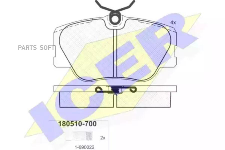 

ICER Колодки торм.пер. MERCEDES W124 200-300 ,W201 E 2,3-2,5 82-93
