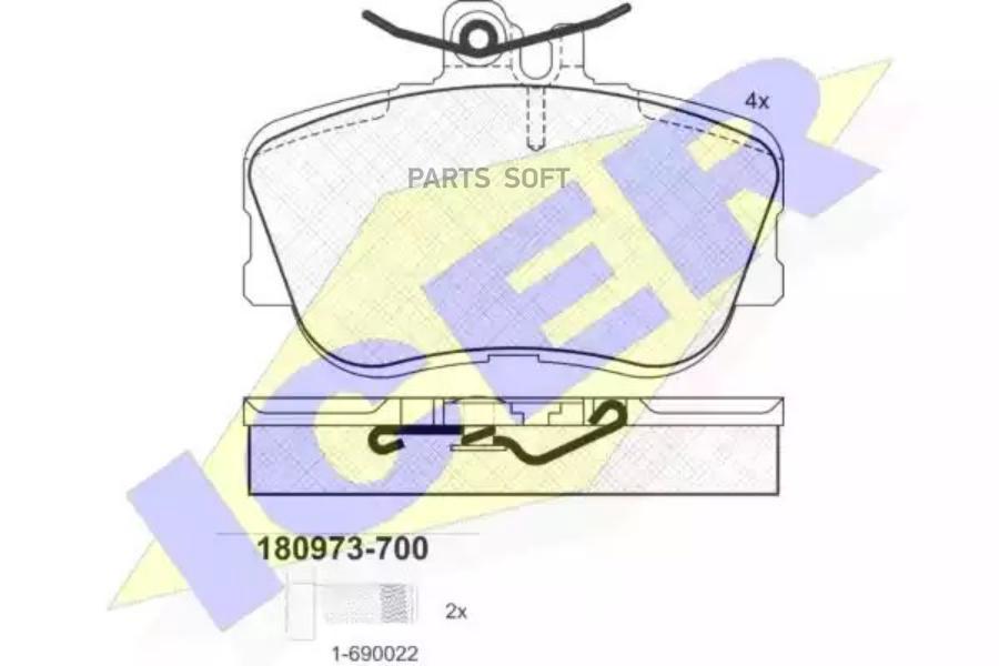 

Колодки торм.пер. MERCEDES W202 1.8-2.8/2.0D-2.5TD 93-> ICER