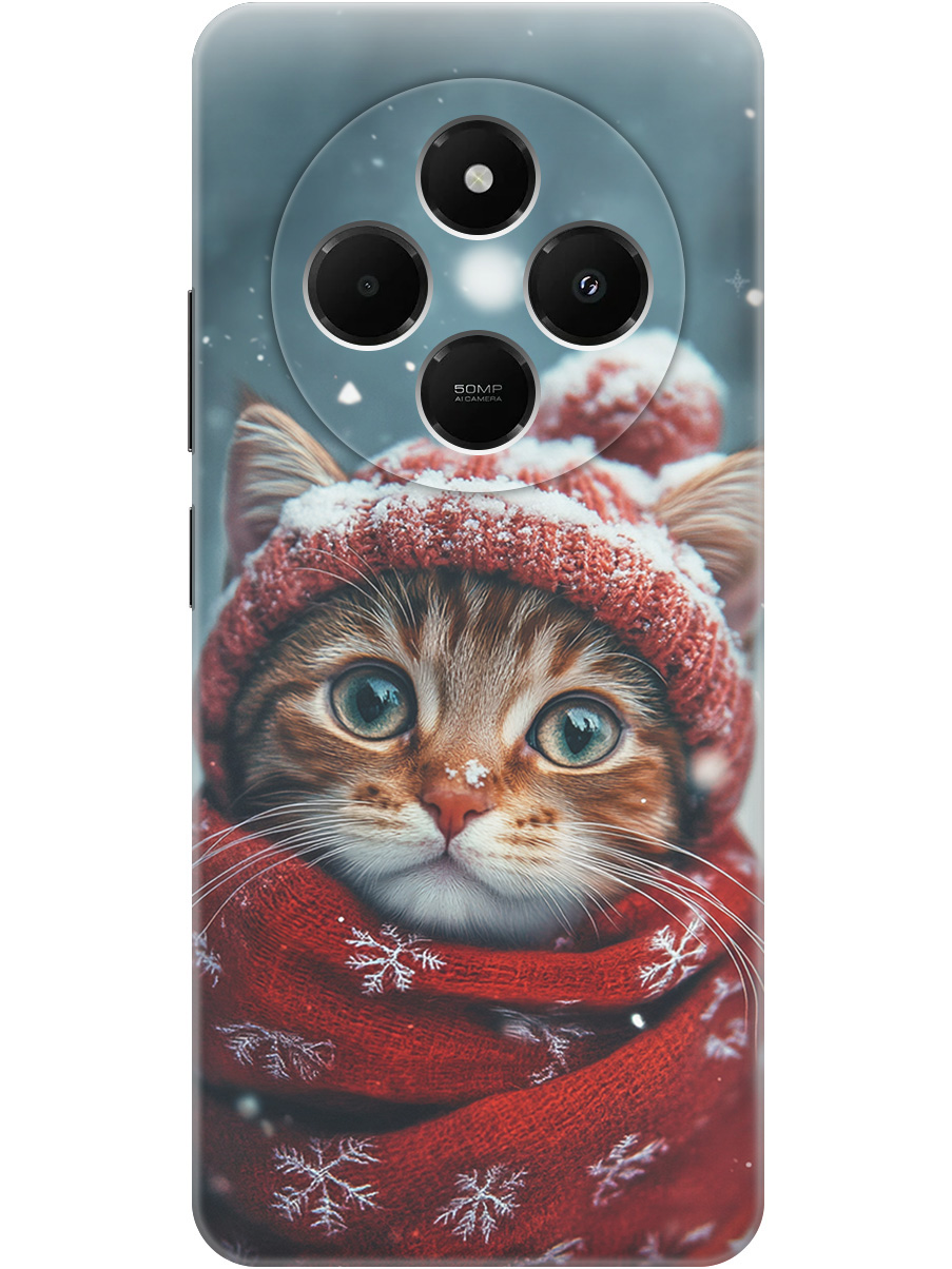 

Силиконовый чехол на Xiaomi Redmi 14C / Poco C75 с принтом "Котик и снегопад", Прозрачный;белый;желтый;красный;синий, 786715712