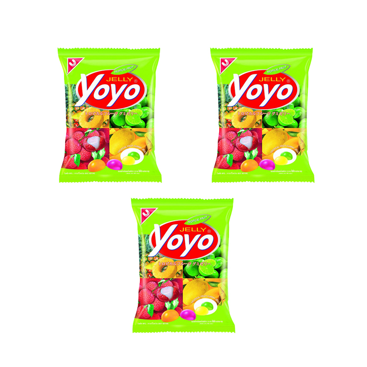 фото Конфеты желейные с фруктовым соком yoyo (3 шт. по 80 г)
