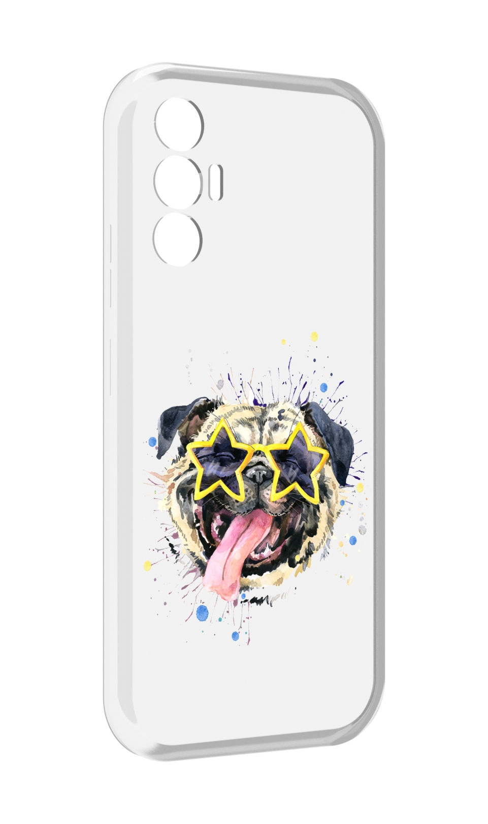 

Чехол MyPads мопс боксер для Tecno Pova 3, Прозрачный, Tocco
