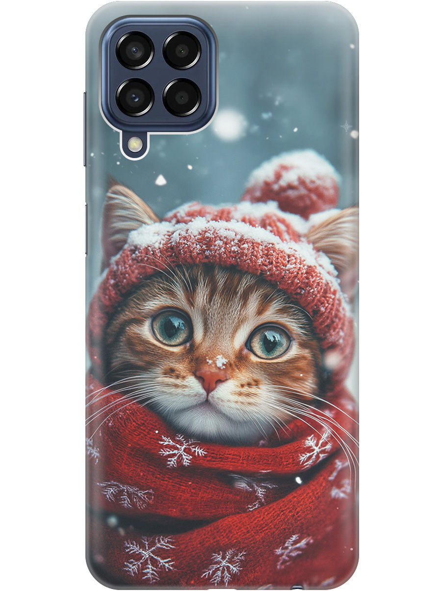 

Силиконовый чехол на Samsung Galaxy M33 5G с принтом "Котик и снегопад", Прозрачный;белый;желтый;красный;синий, 740187512