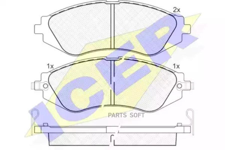 

Колодки торм.пер. DAEWOO Leganza 2.0 16V 06/97-12/02/Rezzo 1.8/2.0 09/00-> ICER