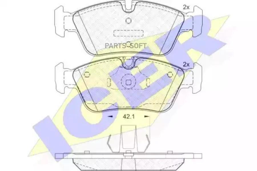 

Колодки торм.пер. BMW E36 316i-328i 12/90->, Z3 1,8-1,9 96-> ICER