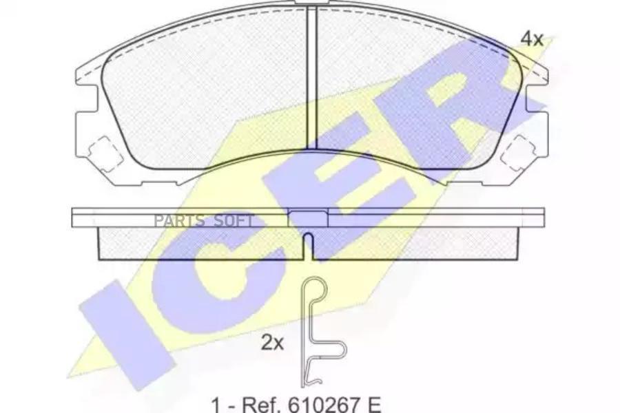 Колодки торм.пер. MITSUBISHI Pajero Sport 3,0/2,5TD 11/98-> ,Space Gear 2,0/2,4/2,5TD ICER