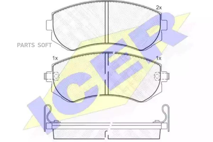 

Колодки торм.пер./зад. NISSAN Almera 1.4-2.0 9/95-7/00 [передние],Patrol ICER