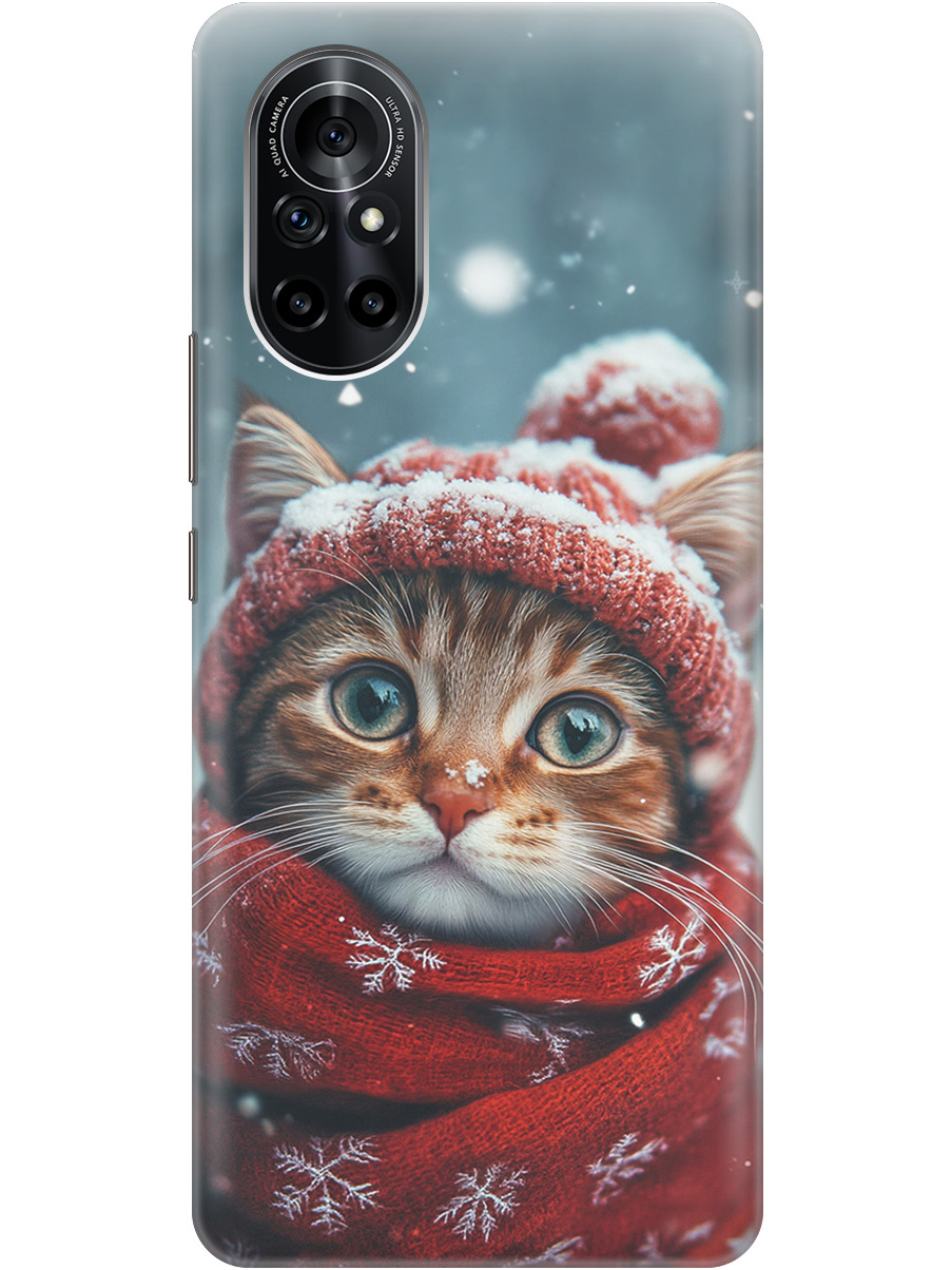 

Силиконовый чехол на Huawei Nova 8 с принтом "Котик и снегопад", Прозрачный;белый;желтый;красный;синий, 731079512