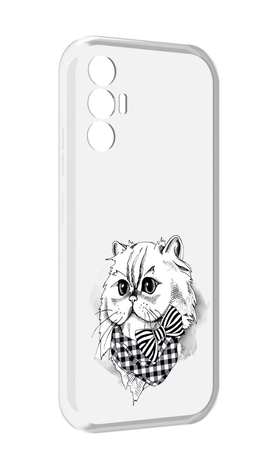 

Чехол MyPads нарисованная красивая кошечка для Tecno Pova 3, Прозрачный, Tocco