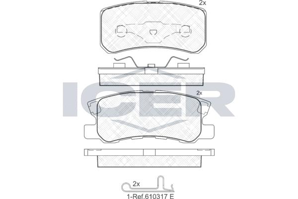 

Колодки торм.зад. MITSUBISHI Grandis 2.0 DI-D/2.4 04/04->/Pajero cla ICER