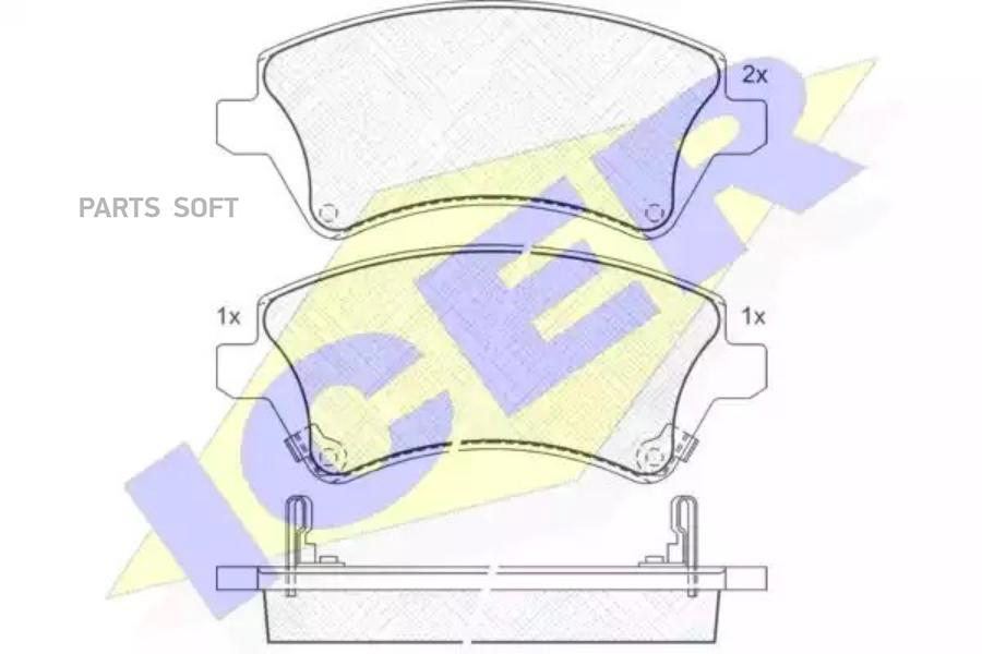 

Колодки торм.пер. TOYOTA Corolla 1.4i-2.0D [диск 15"] 02-> ICER