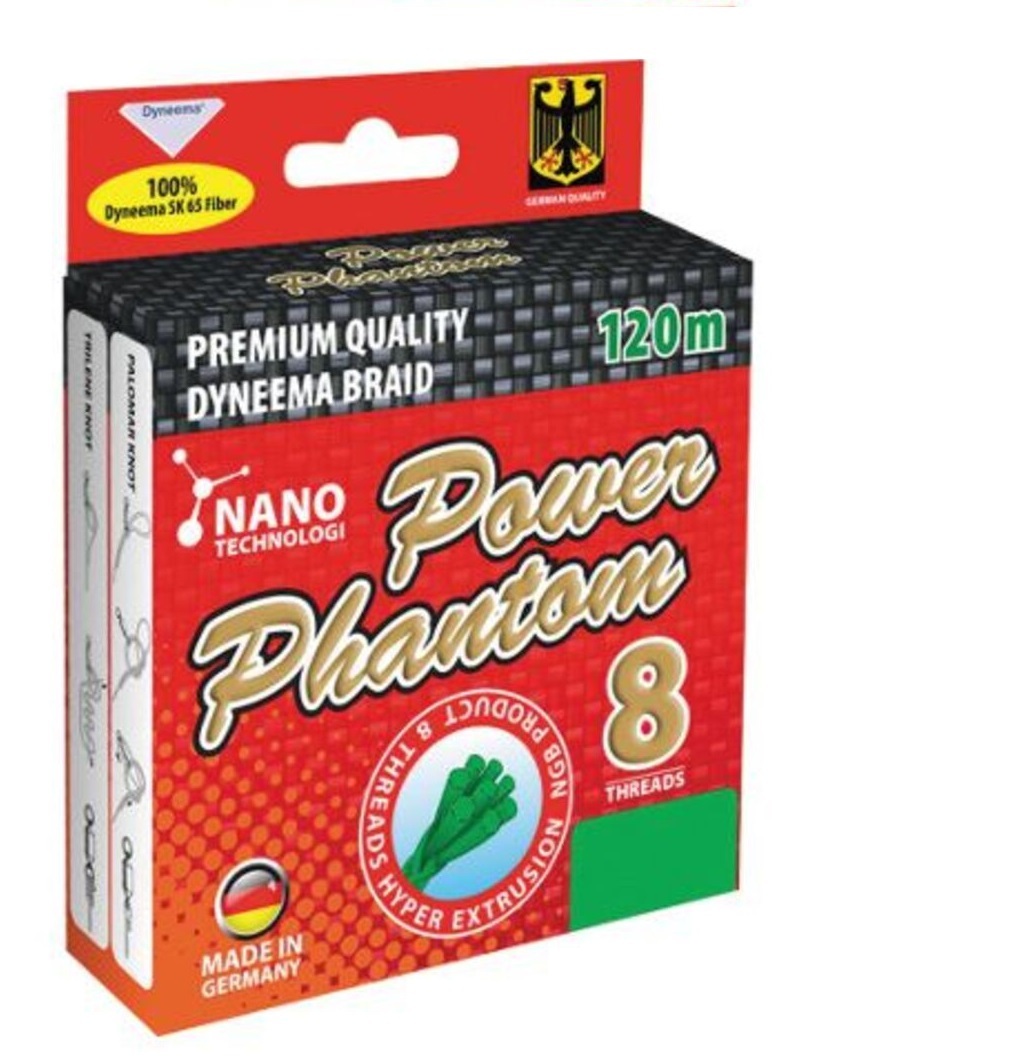 

Шнур Power Phantom 8х 120 m темно-зеленый (9.15кг. / 0.10 мм. / 120м.)