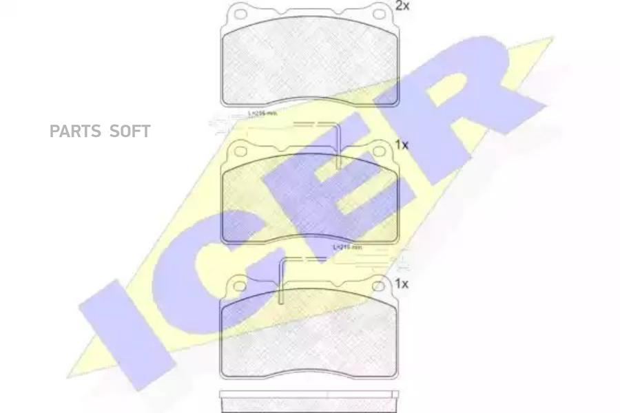 

Колодки торм.пер. ALFA ROMEO 156/159/166/Brera/Spyder, VOLVO S60/V70 II 03-11 ICER