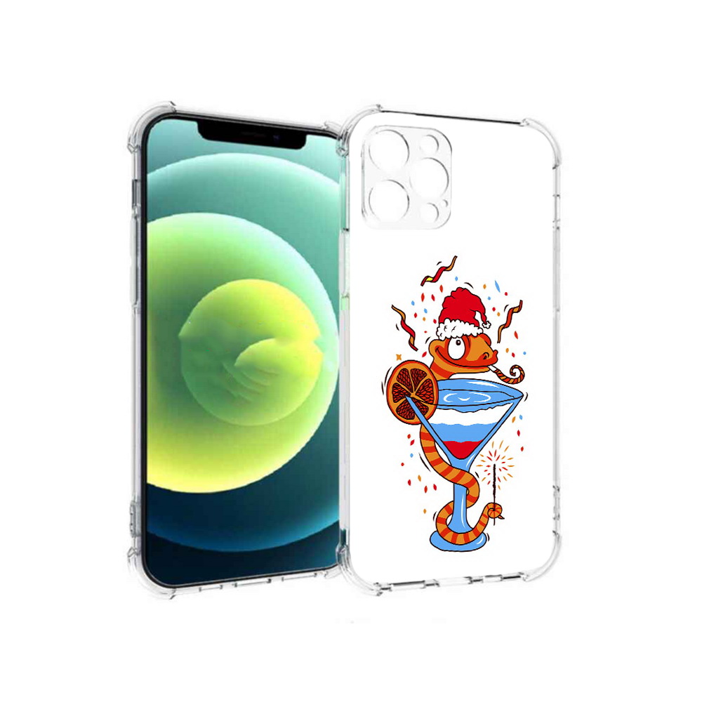 

Чехол MyPads Tocco для Apple iPhone 12 Pro змейка (PT157529.613.364), Прозрачный, Tocco