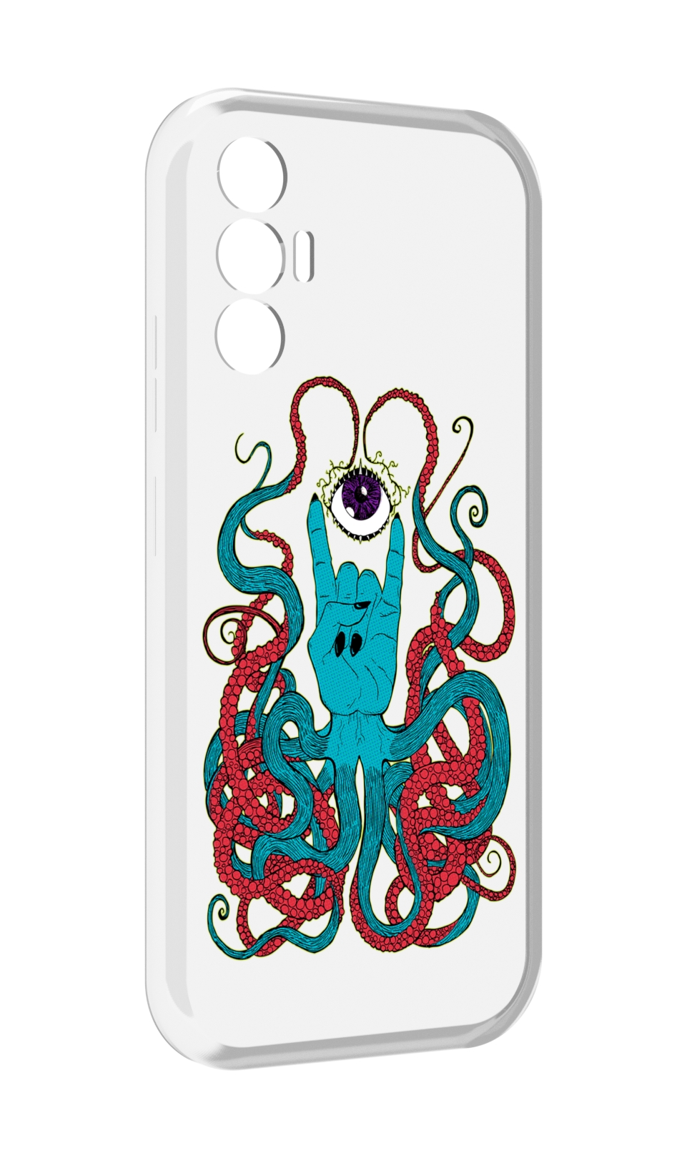 

Чехол MyPads осьминог-рука абстракция для Tecno Pova 3, Прозрачный, Tocco