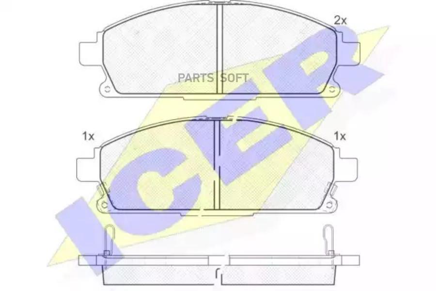 

Колодки торм.пер. NISSAN Pathfinder (R50) 2.7-3.5/TD/V6/4WD 09/97-12 ICER