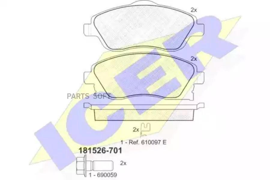 

Колодки торм.пер. OPEL Corsa C 1.0-1.7DTi 00-01 ICER
