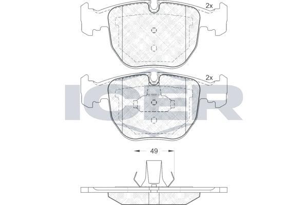 

Колодки торм.пер. BMW 530, 535, 540, M5, X5 ICER