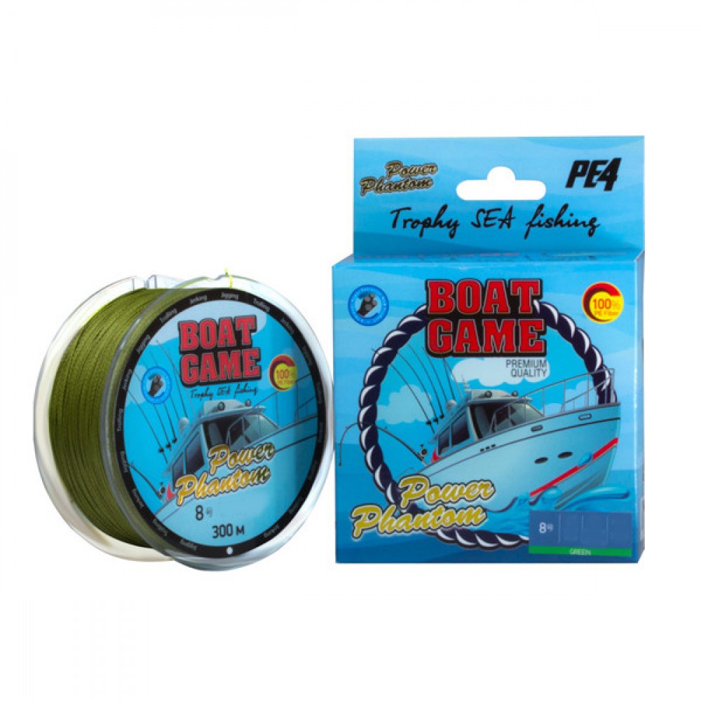 

Шнур Power Phantom Boat 300 m green (0.41 mm /40.3 kg), Зеленый