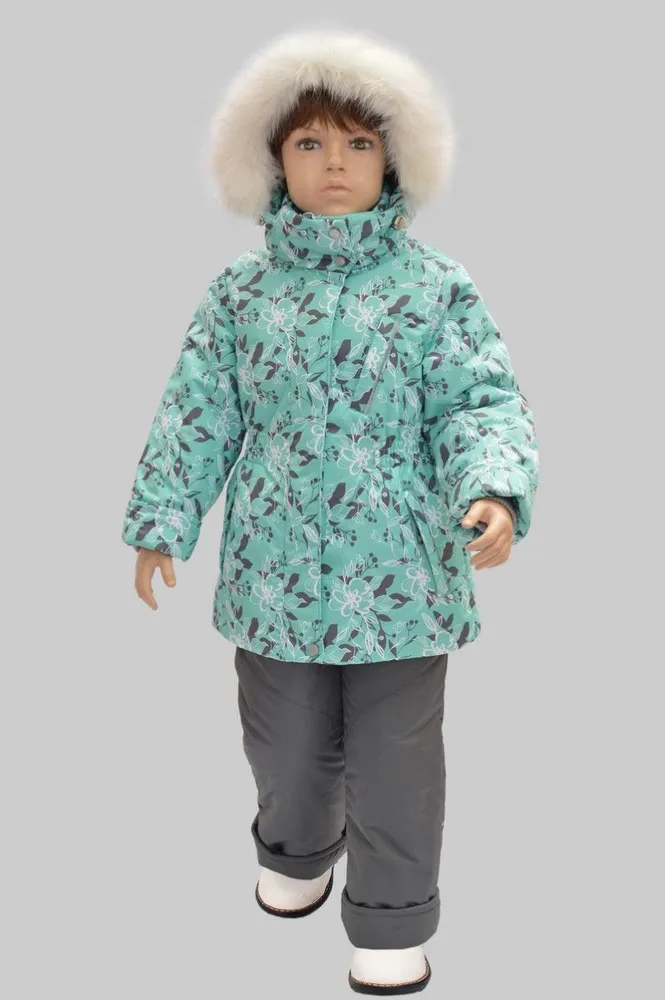 Комплект верхней одежды детский Rusland 257-21, бирюзовый, 116