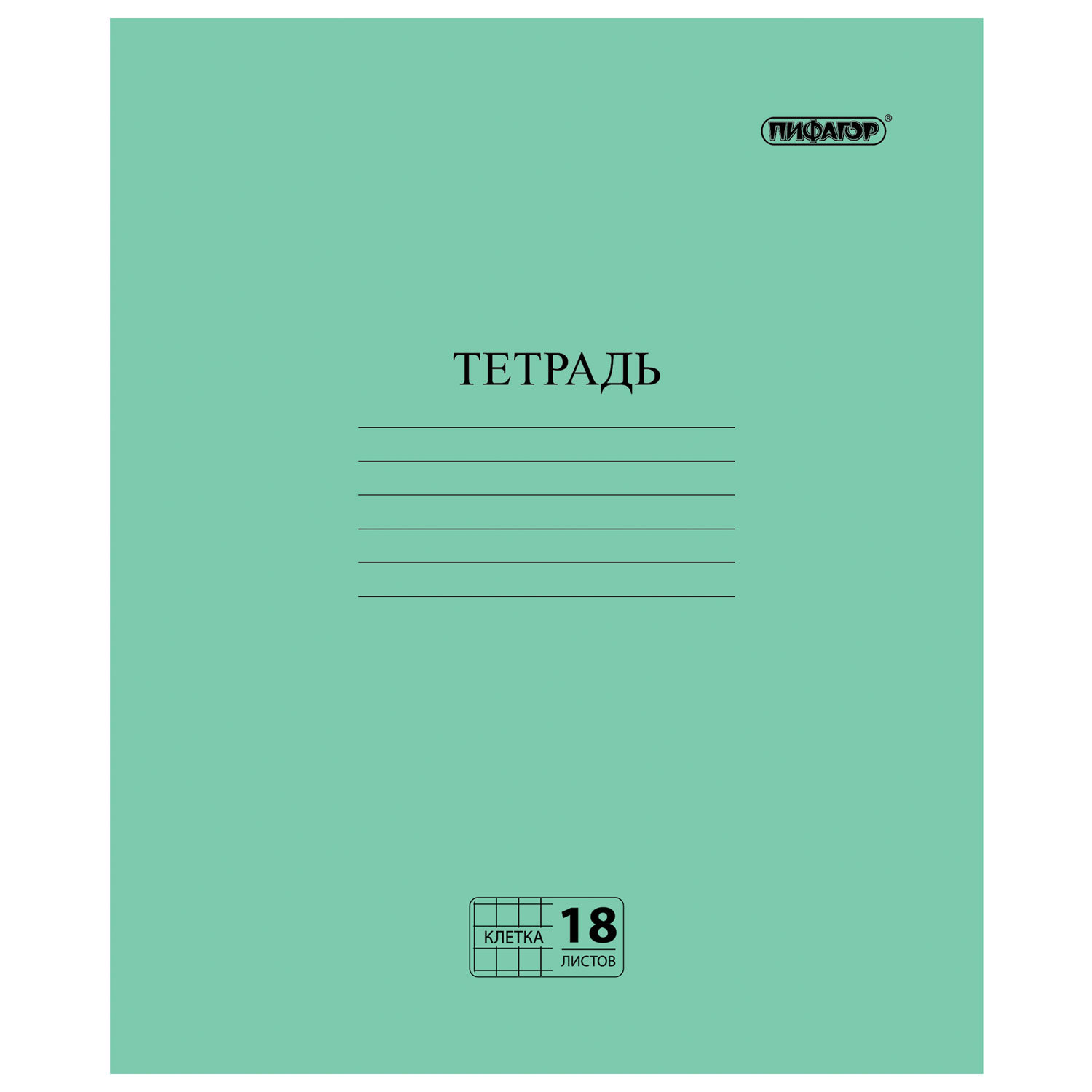 

Тетрадь школьная Пифагор 104986 Эконом клетка 18 листов A5 1 шт, Эконом