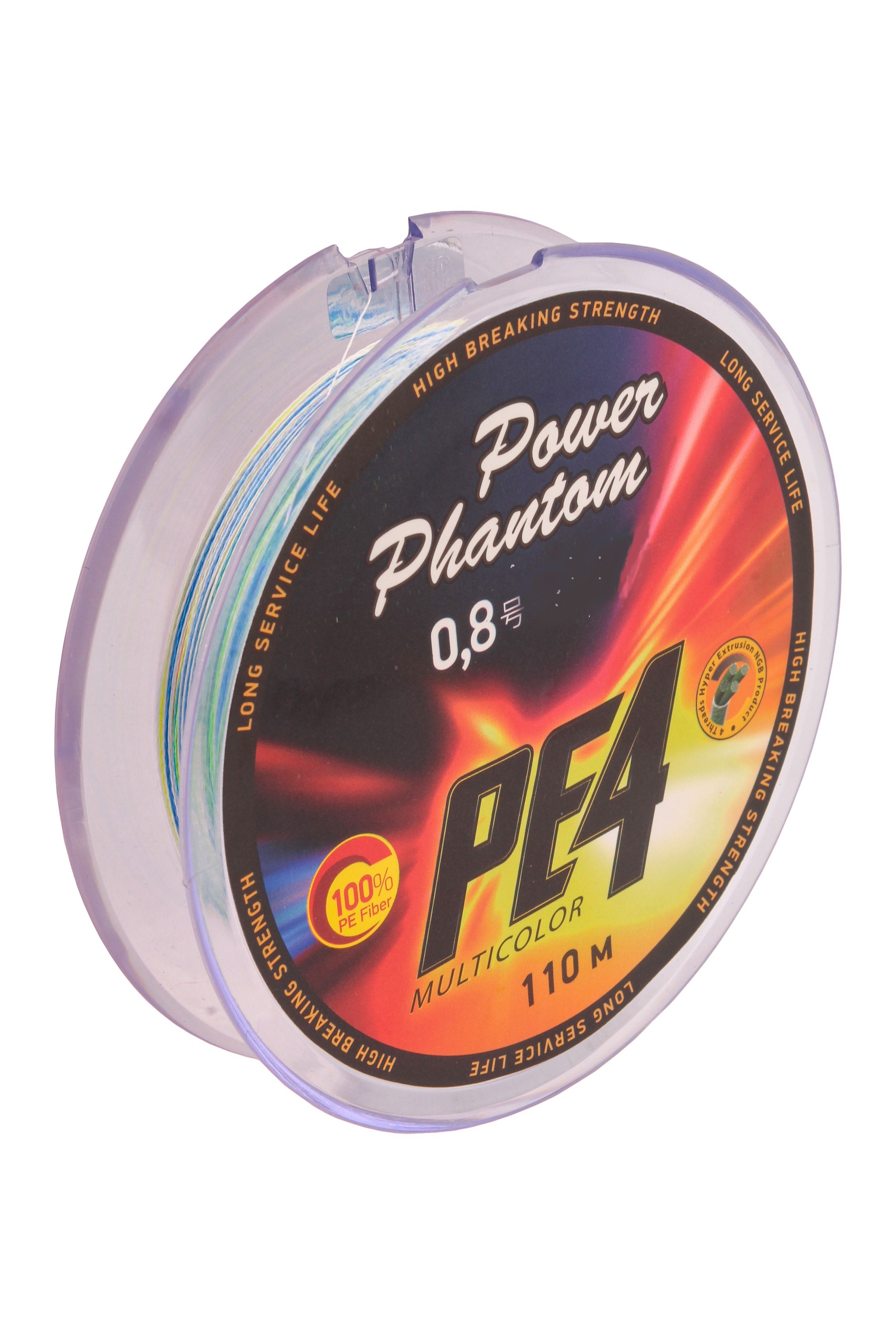 

Шнур Power Phantom PE4 110 m / многоцветный (0.22 mm /11.8 kg), Разноцветный