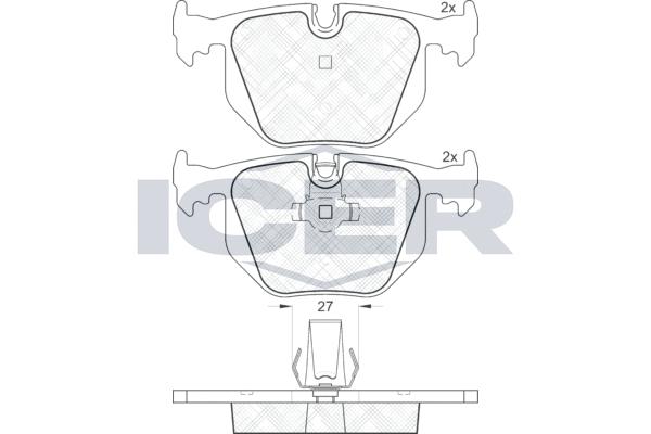 

Колодки торм.зад. BMW 3/5/7/X3/X5/Z4/Z8 (E46/E38/E39/E83/E53/E85/E86/E52) 2.0-4.9 94- ICER