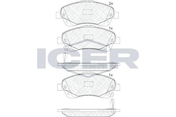 

Колодки торм.пер. TOYOTA Avensis/Corolla Verso 1.6-2.4 03-> ICER