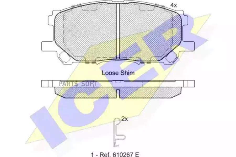 

Колодки торм.пер. Lexus RX 300 3.0i 4x4, 400h 3.3 4x4 02/03-05/04 ICER
