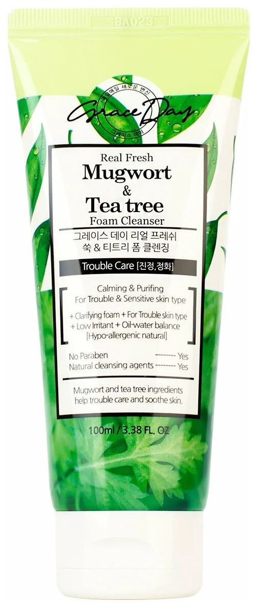 Пенка для умывания GRACE DAY Real fresh Mugwort & Tea tree foam cleanser 100 мл