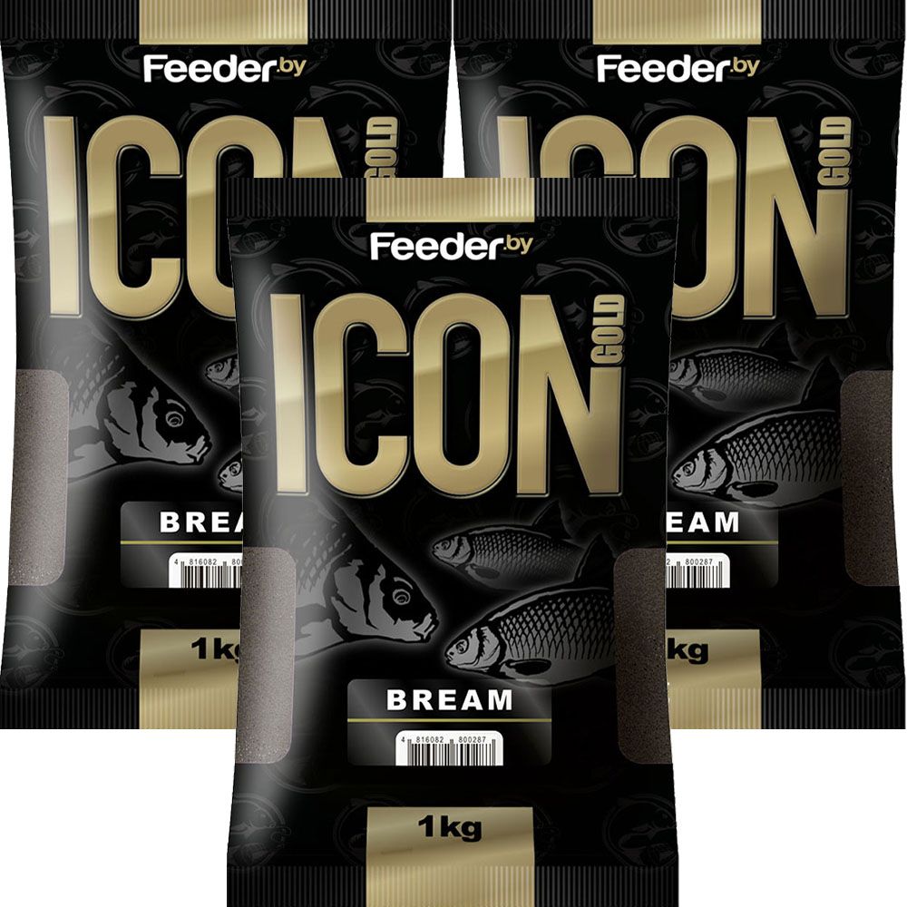 

Прикормка Feeder.by Icon Gold Bream 3 упаковки, Разноцветный, Icon Gold