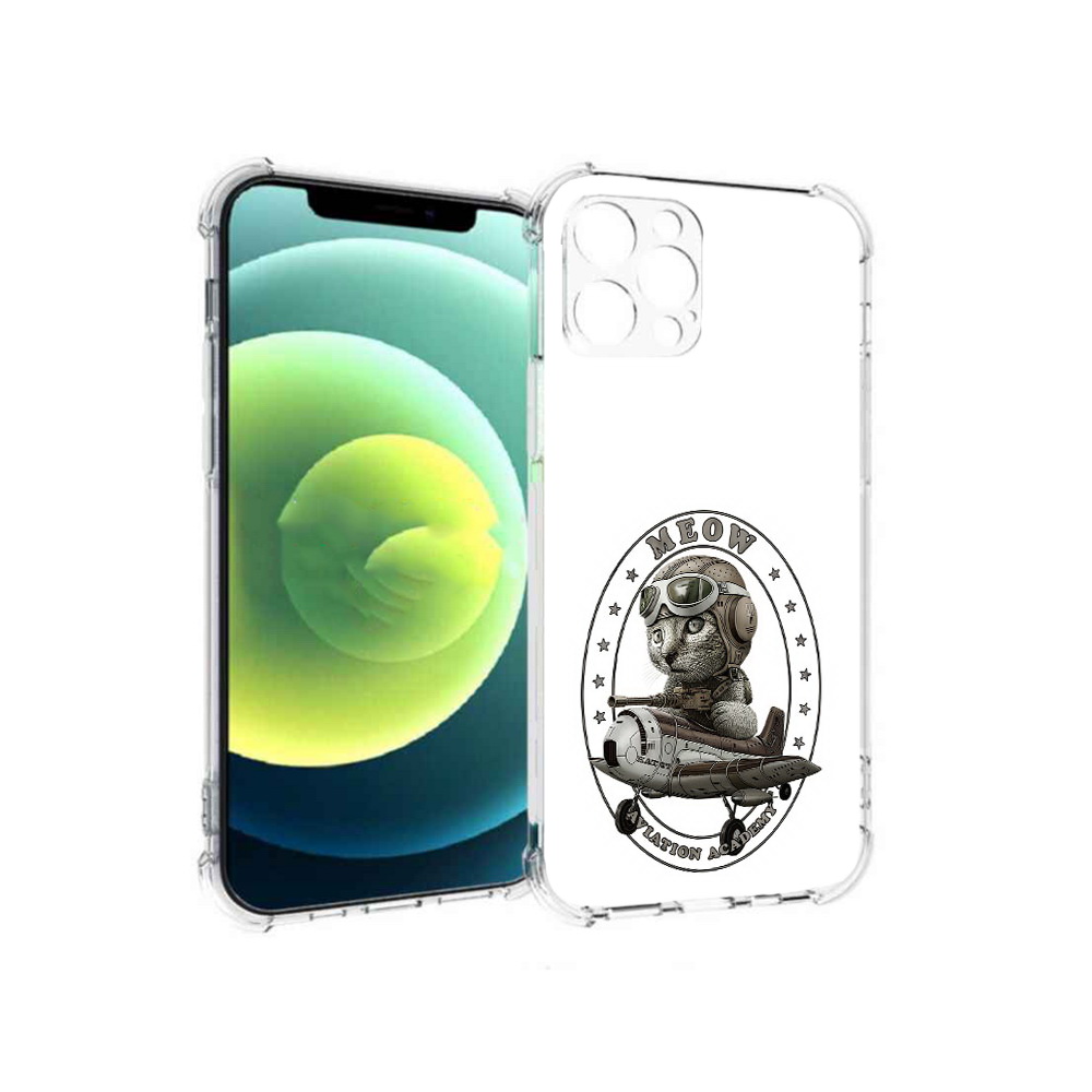 

Чехол MyPads Tocco для Apple iPhone 12 Pro кот в самолете (PT157529.613.395), Прозрачный, Tocco