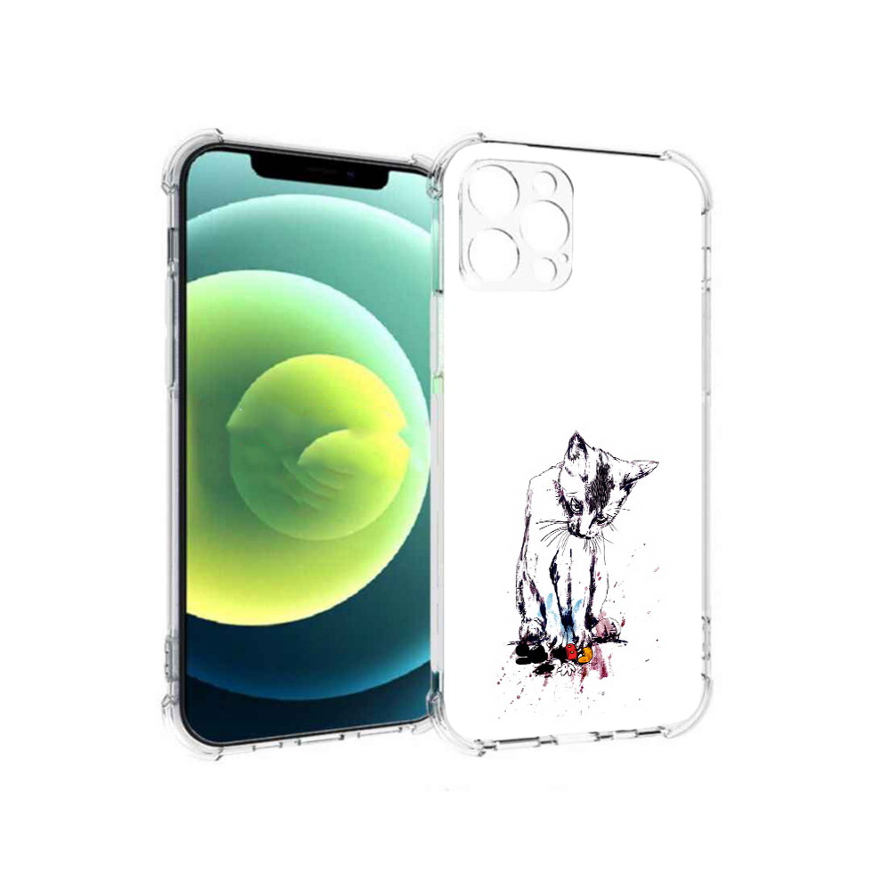 

Чехол MyPads Tocco для Apple iPhone 12 Pro кот и микки (PT157529.613.399), Прозрачный, Tocco