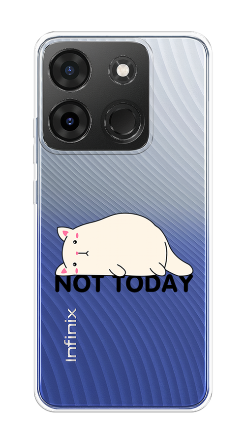 

Чехол на Infinix Smart 7 Plus "Cat not today", Белый;розовый;черный, 3103950-1