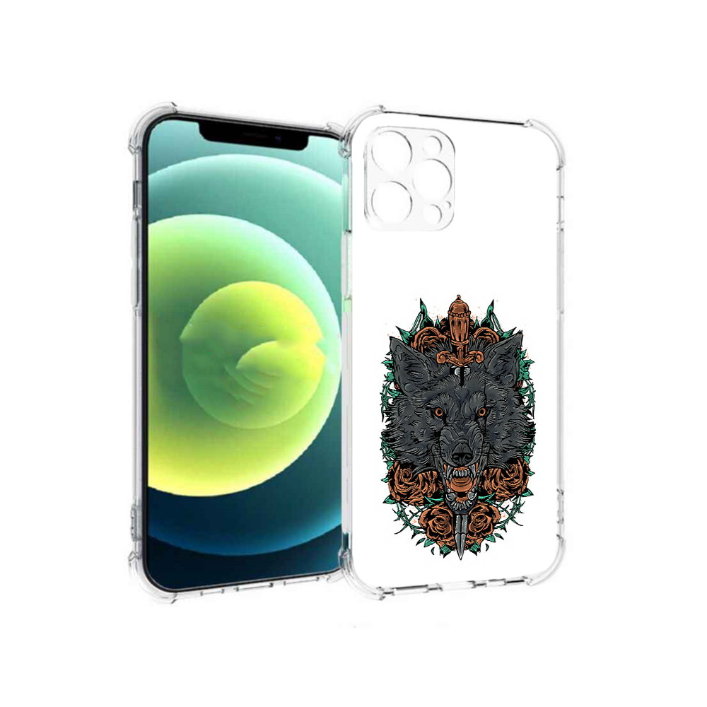 

Чехол MyPads Tocco для Apple iPhone 12 Pro красивый злой волк (PT157529.613.409), Прозрачный, Tocco