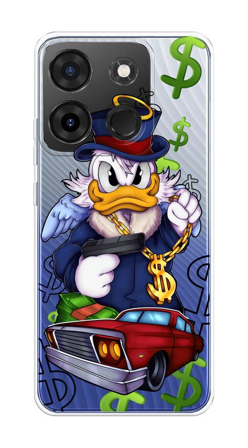 

Чехол на Infinix Smart 7 Plus "Scrooge McDuck with a Gold Chain", Красный;синий;белый, 3103950-6