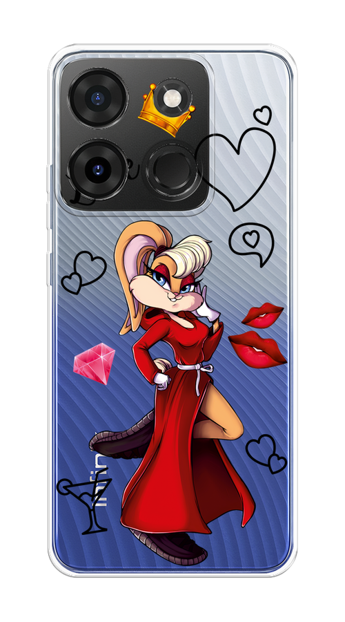 

Чехол на Infinix Smart 7 Plus "Rich Lola Bunny", Красный;бежевый;оранжевый, 3103950-6