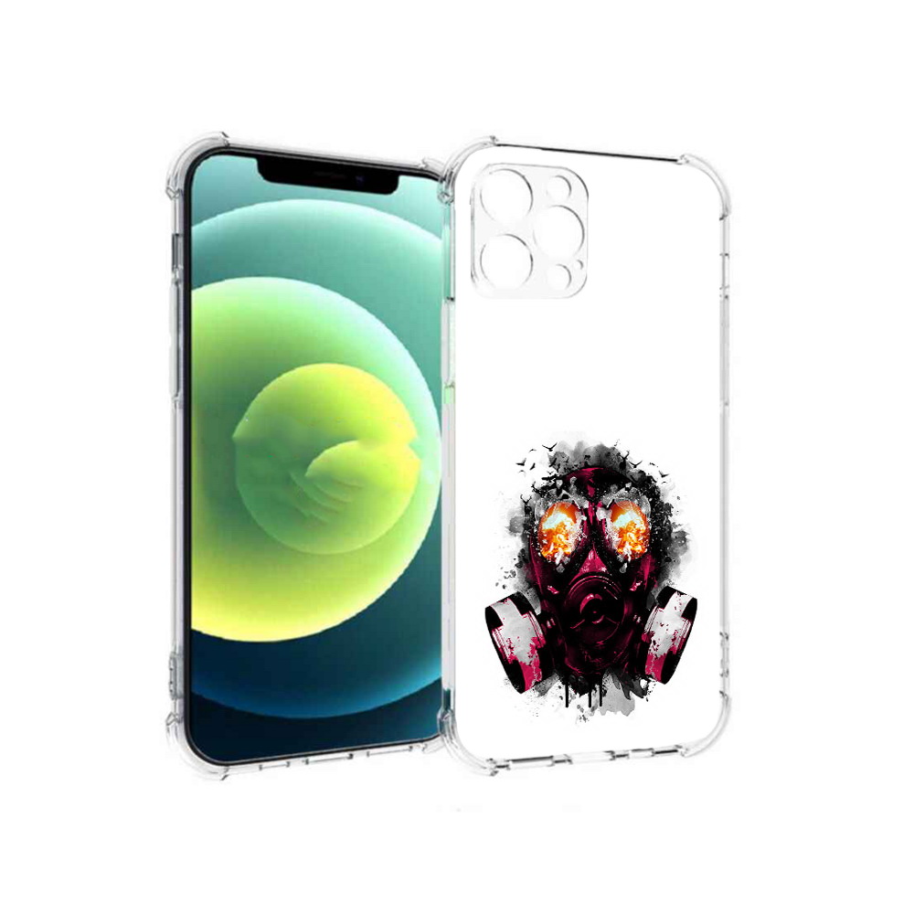 

Чехол MyPads Tocco для Apple iPhone 12 Pro красный противогаз (PT157529.613.412), Прозрачный, Tocco