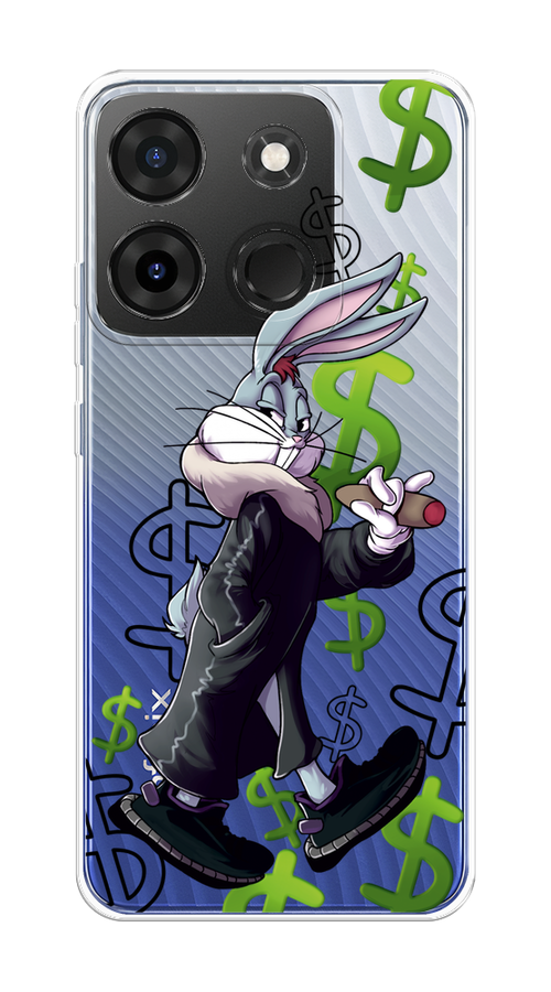 

Чехол на Infinix Smart 7 Plus "Rich Bugs Bunny", Зеленый;черный;голубой, 3103950-6