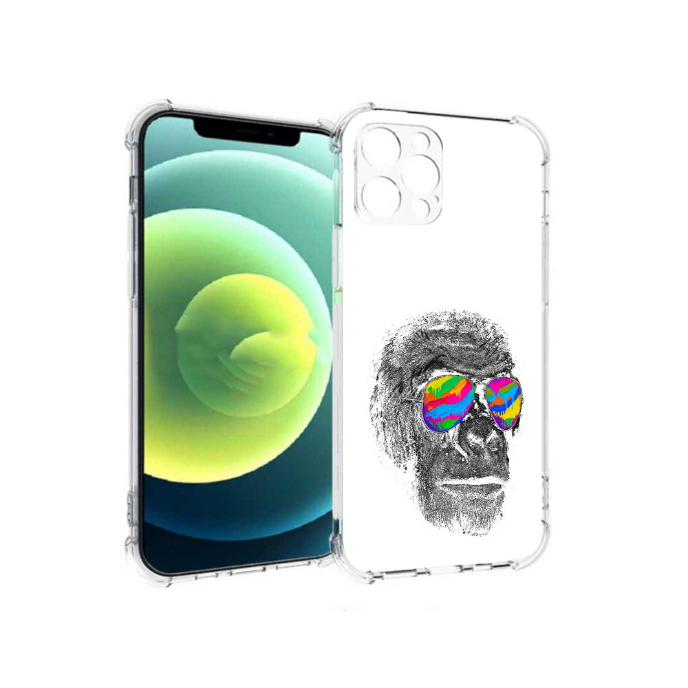 

Чехол MyPads Tocco для Apple iPhone 12 Pro крутая обезьяна в очках (PT157529.613.422), Прозрачный, Tocco
