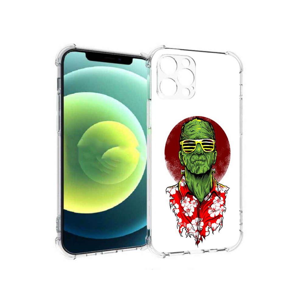 

Чехол MyPads Tocco для Apple iPhone 12 Pro крутой зеленый мужчина в очках, Прозрачный, Tocco