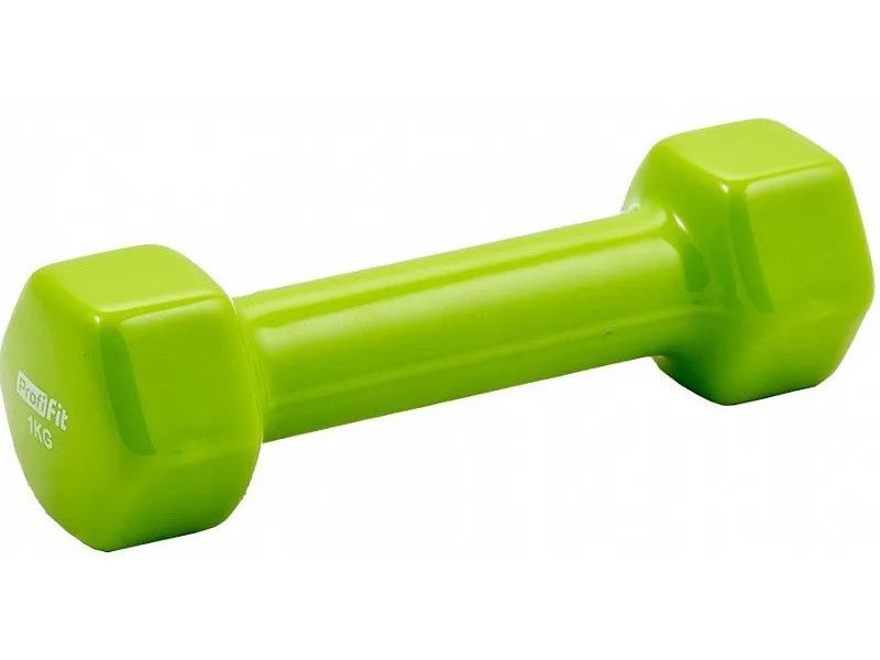 

Неразборная гантель виниловая ProfiFit PF-VDB 1 x 1 кг, зеленый, PF-VDB