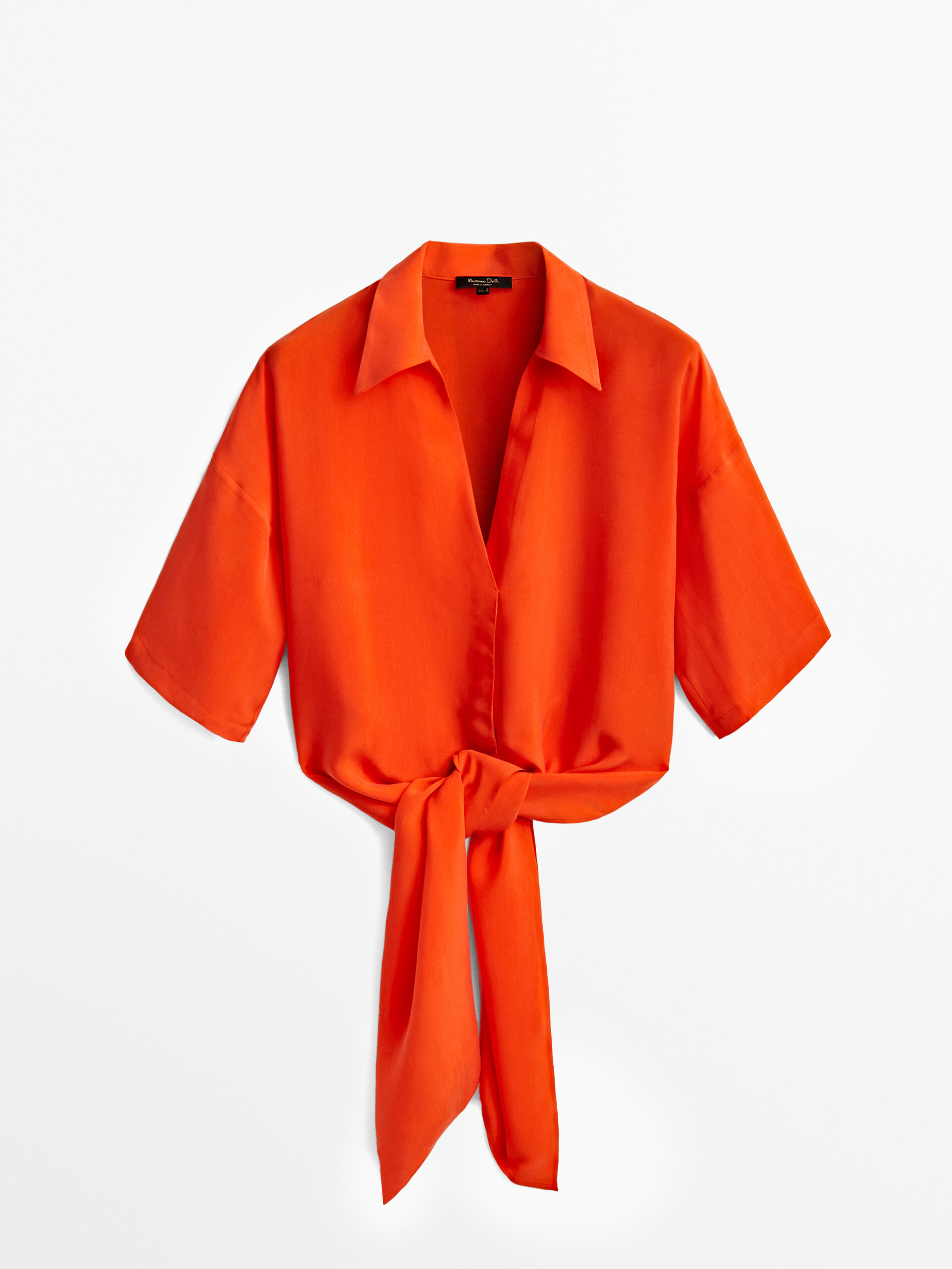 

Блуза женская Massimo Dutti 06815538615 оранжевая S, 06815538615