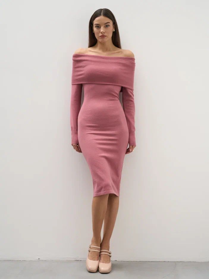 Платье женское Viaville DR247 розовое 40-42RU