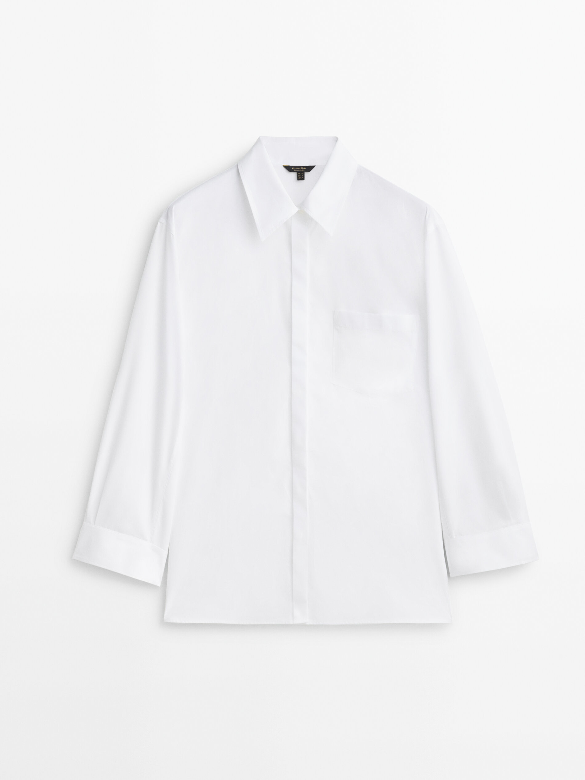 

Рубашка женская Massimo Dutti 05147565250 белая XS, 05147565250