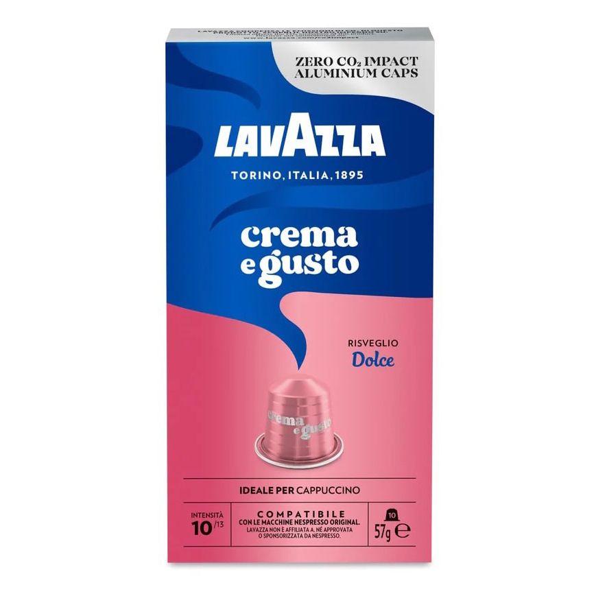 Кофе Lavazza Crema e Gusto Dolce Nespresso в капсулах 57 г х 10 шт, 10 упаковок