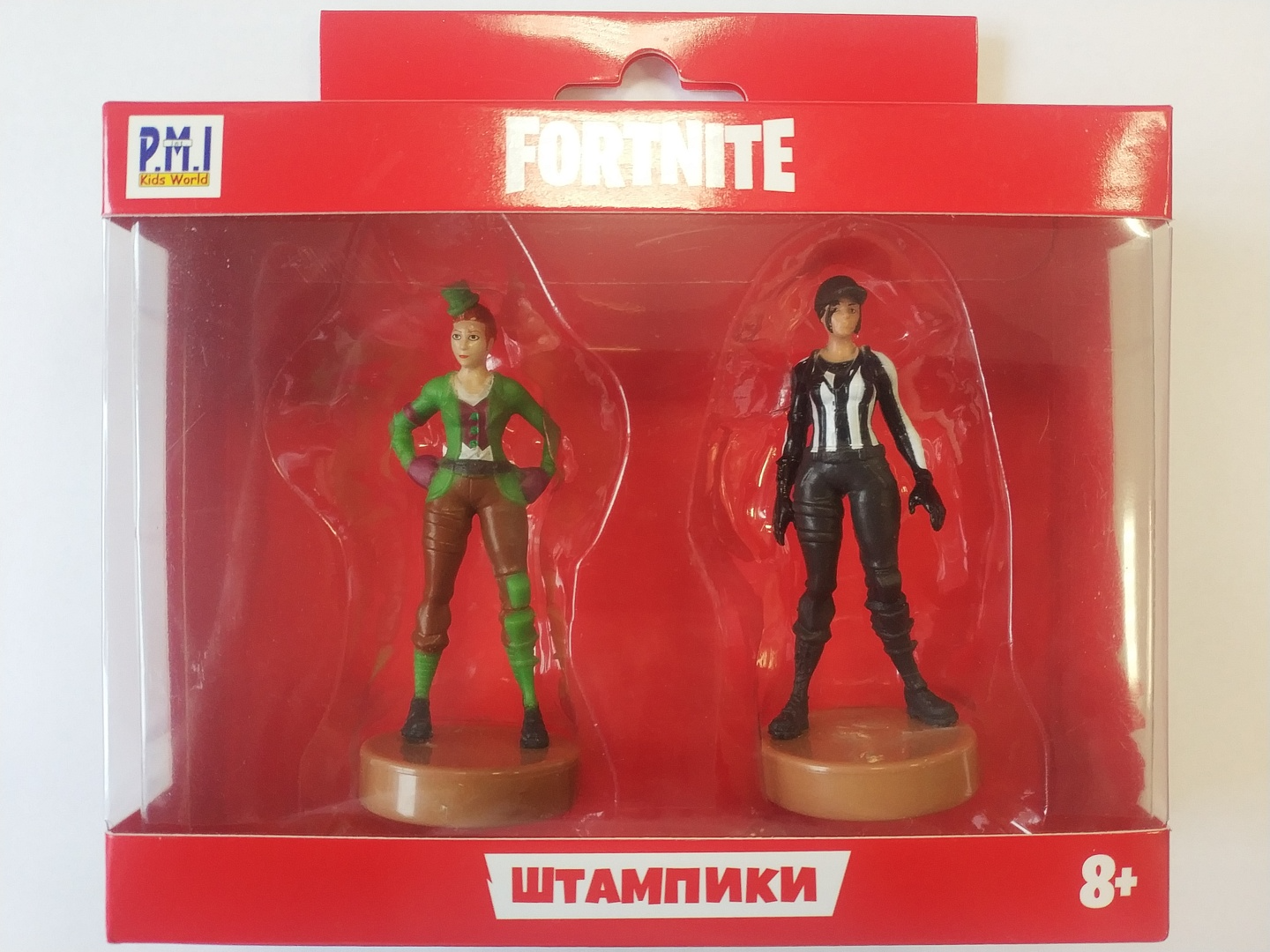 Фигурка-штампик Fortnite 7,5 см, серия 2,GREEN CLOVER-WHISTLE WARRIOR по 2 шт в коробочк