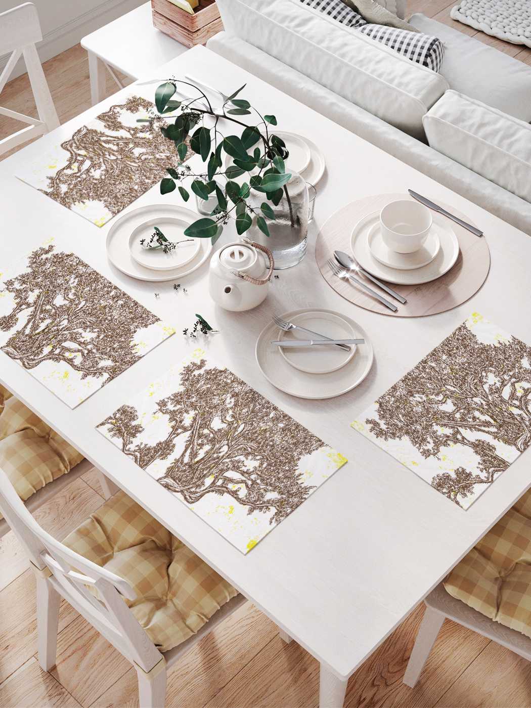 

Сервировочные селфетки JoyArty "Дерево в красочной рамке" (32х46 см, 4 шт.)