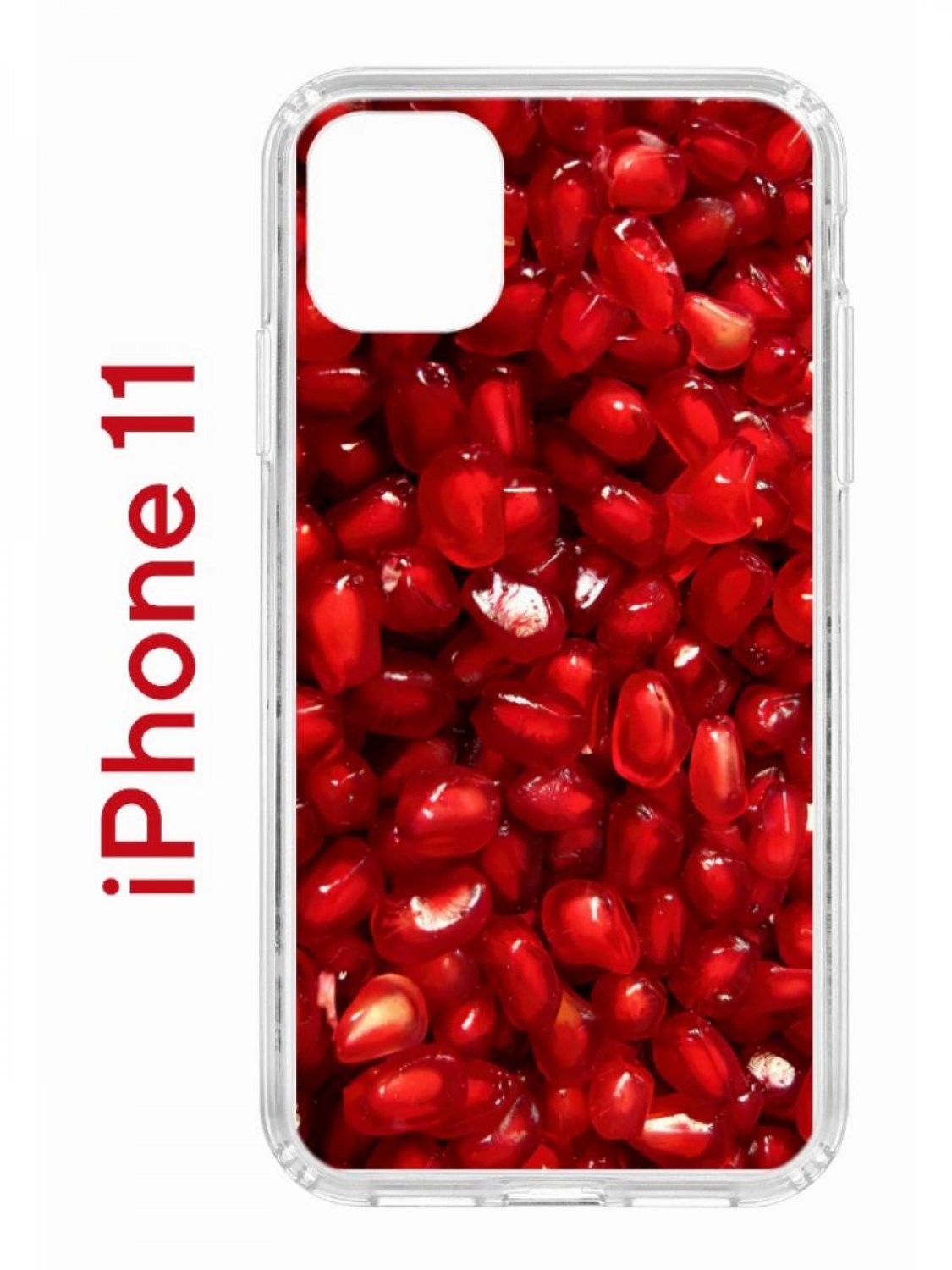 Чехол на iPhone 11 с принтом Kruche Print Гранат, бампер с защитой камеры